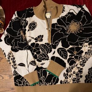 Maeve large floral sweater—purchased from Anthropologie